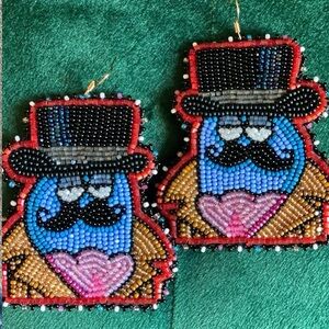 Colorful Beaded Character Earrings